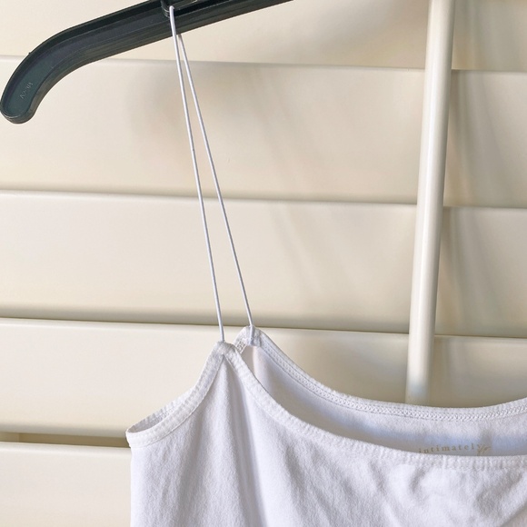 Free People Skinny Strap Seamless Mini Slip in White (size M/L) - Picture 4 of 6